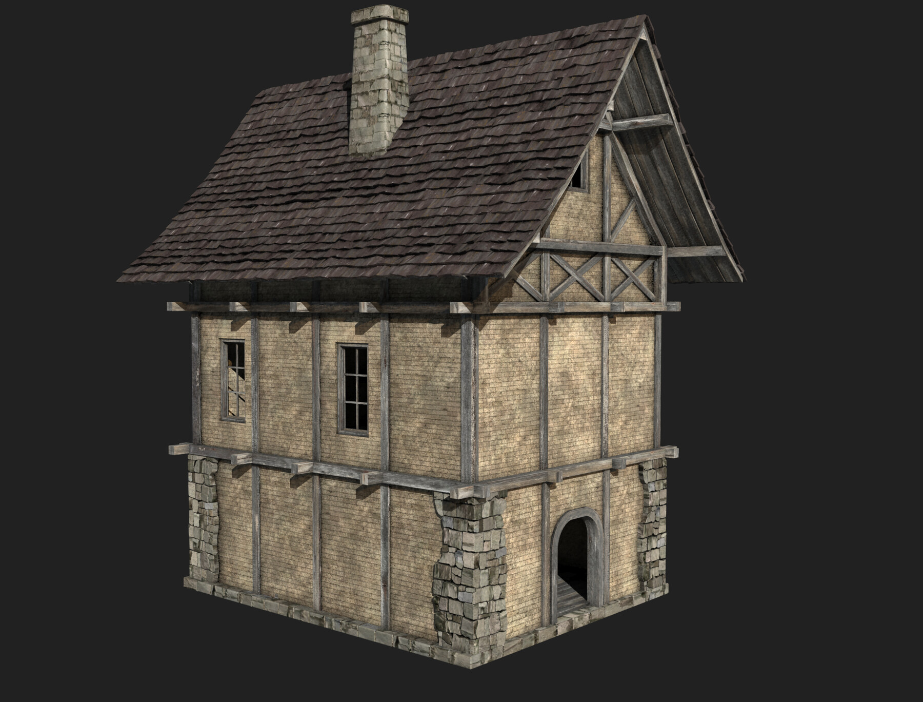 ArtStation - FANTASY MEDIEVAL HOUSE HUT BUILDING CITY TOWN VILLAGE ...