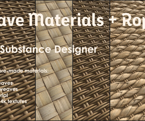 ArtStation - 35 Woven Rope Fabric Materials