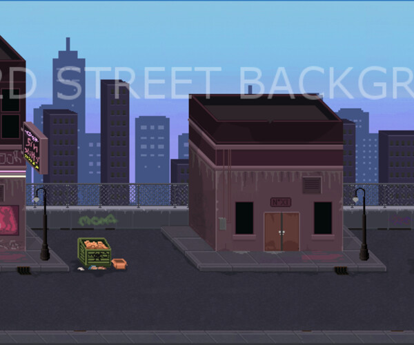 ArtStation - 2D Street and Road Backgrounds Pack | Game Assets