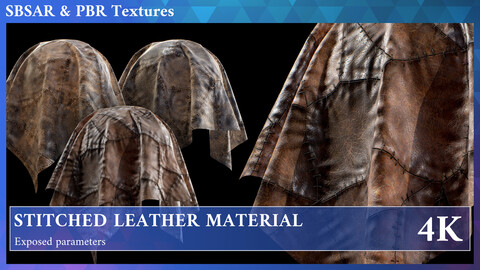 PROCEDURAL STITCHED LEATHER MATERIAL