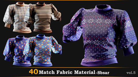40 Match Fabric Material-Sbsar Vol.5