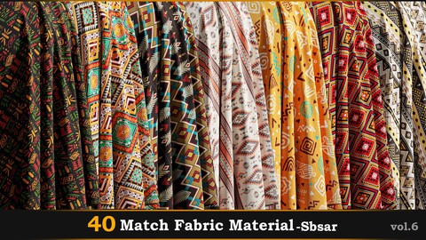 40 Match Fabric Material With AFRICAN FABRIC Pattern-Sbsar Vol.6