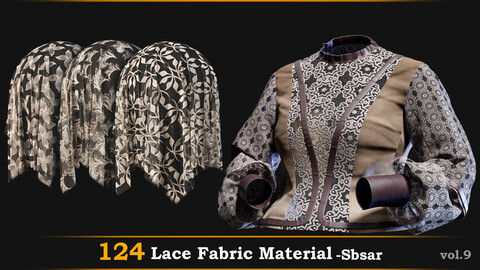 124 Lace Fabric Material-Sbsar Vol.9