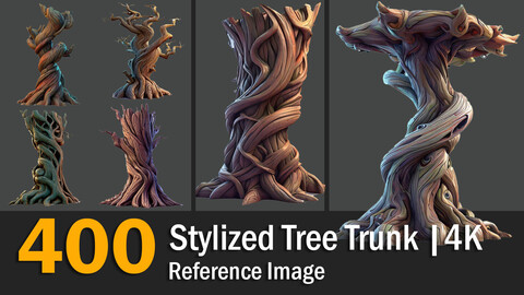 Stylized Tree Trunk | 4K