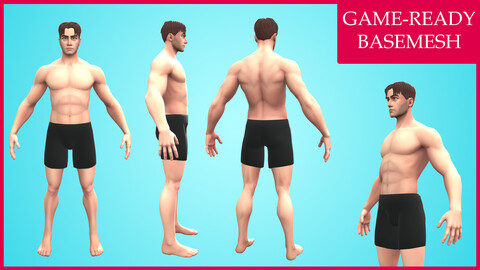 Luiz: Cartoon Basemesh Male Character- Rigged