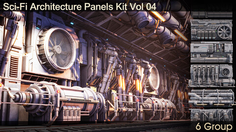 Sci-Fi Architecture Panels Kit Vol 04 Walls