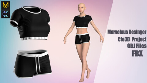 Clothes №175 "Marvelous Designer" /Zprj/ OBJ+FBX