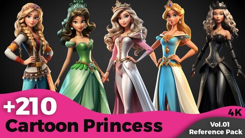 +210 Cartoon Princess (4k)