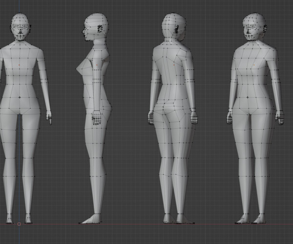 ArtStation - Female Base Mesh Low Poly | Resources