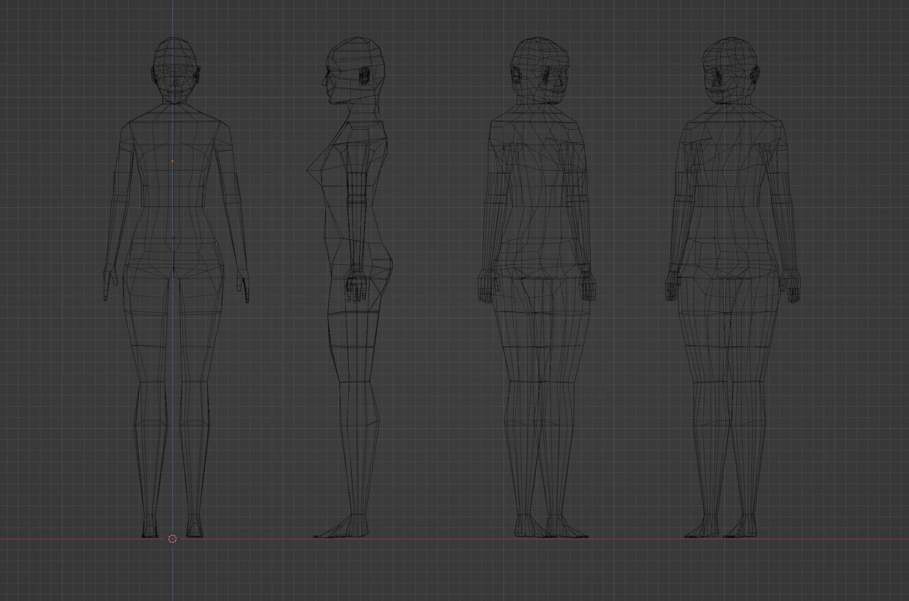 Artstation Female Base Mesh Low Poly Resources