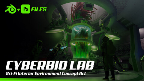 CYBERBIO LAB CONCEPT (BLENDER and PHOTOSHOP FILES)