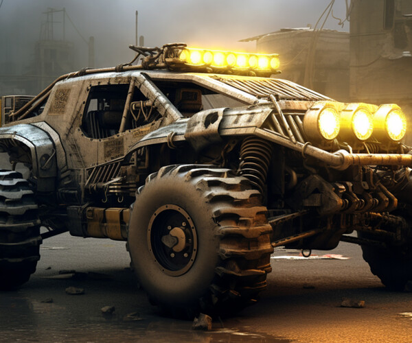 ArtStation - Apocalyptic Chaos: The Cyberpunk World of Monster Trucks ...
