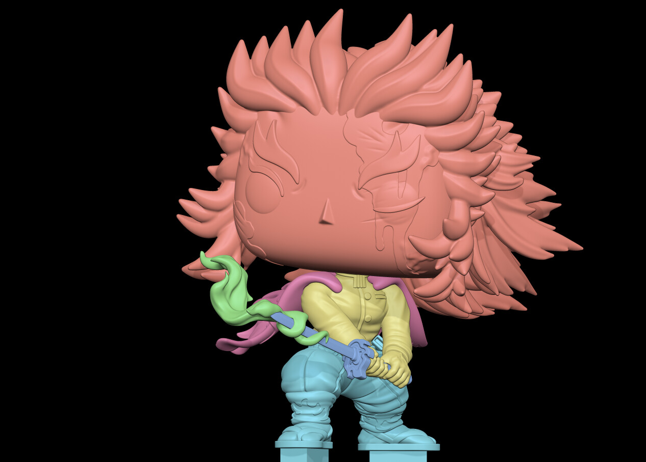 ArtStation - Rengoku Flame Pillar Demon Slayer Funko POP fanart