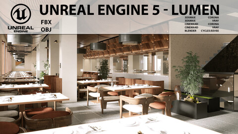 European nostalgic restaurant 06 for Unreal Engine
