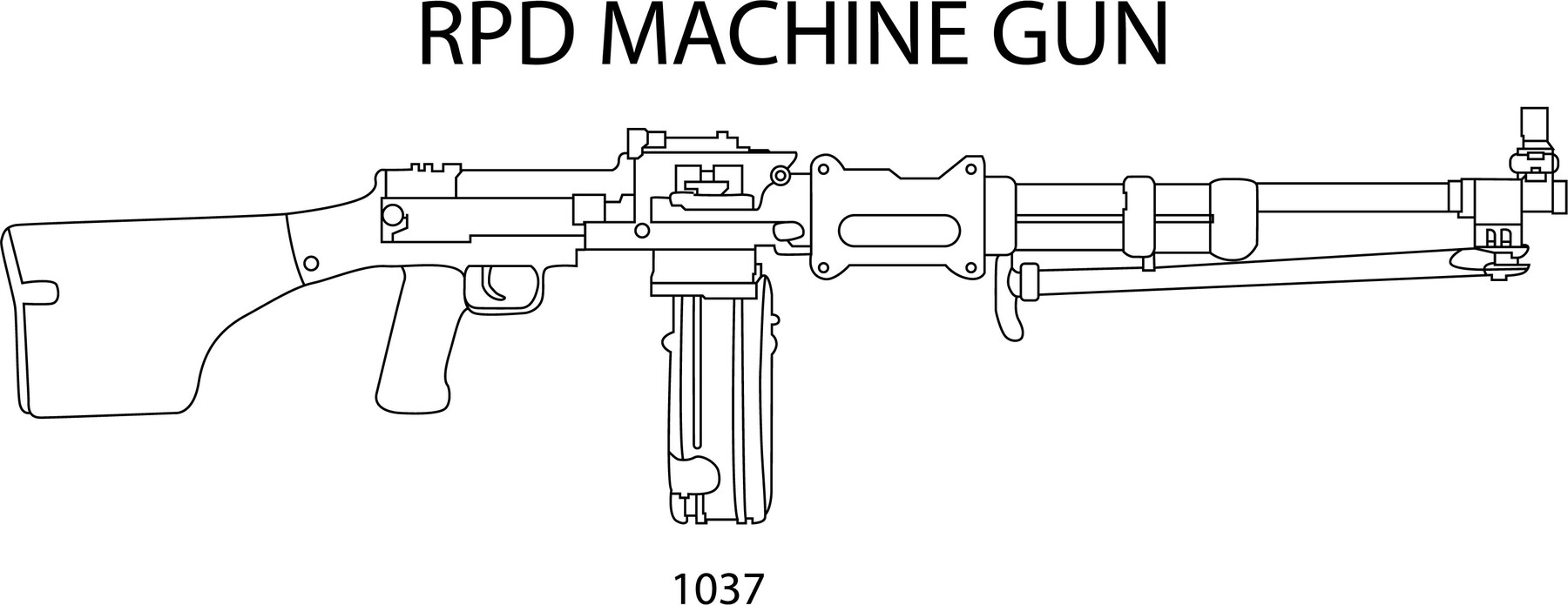 Premium Vector  Sketch machine gun minigun vector