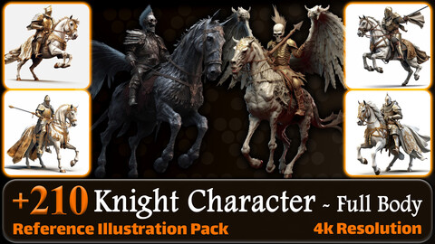 210 Knight Character (Full Body) Reference Pack | 4K | v.19