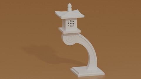 Asian Stone Lantern 1 3D model