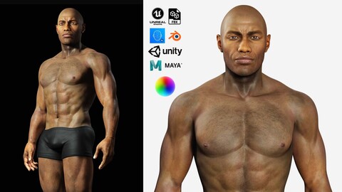 Realistic African American Man