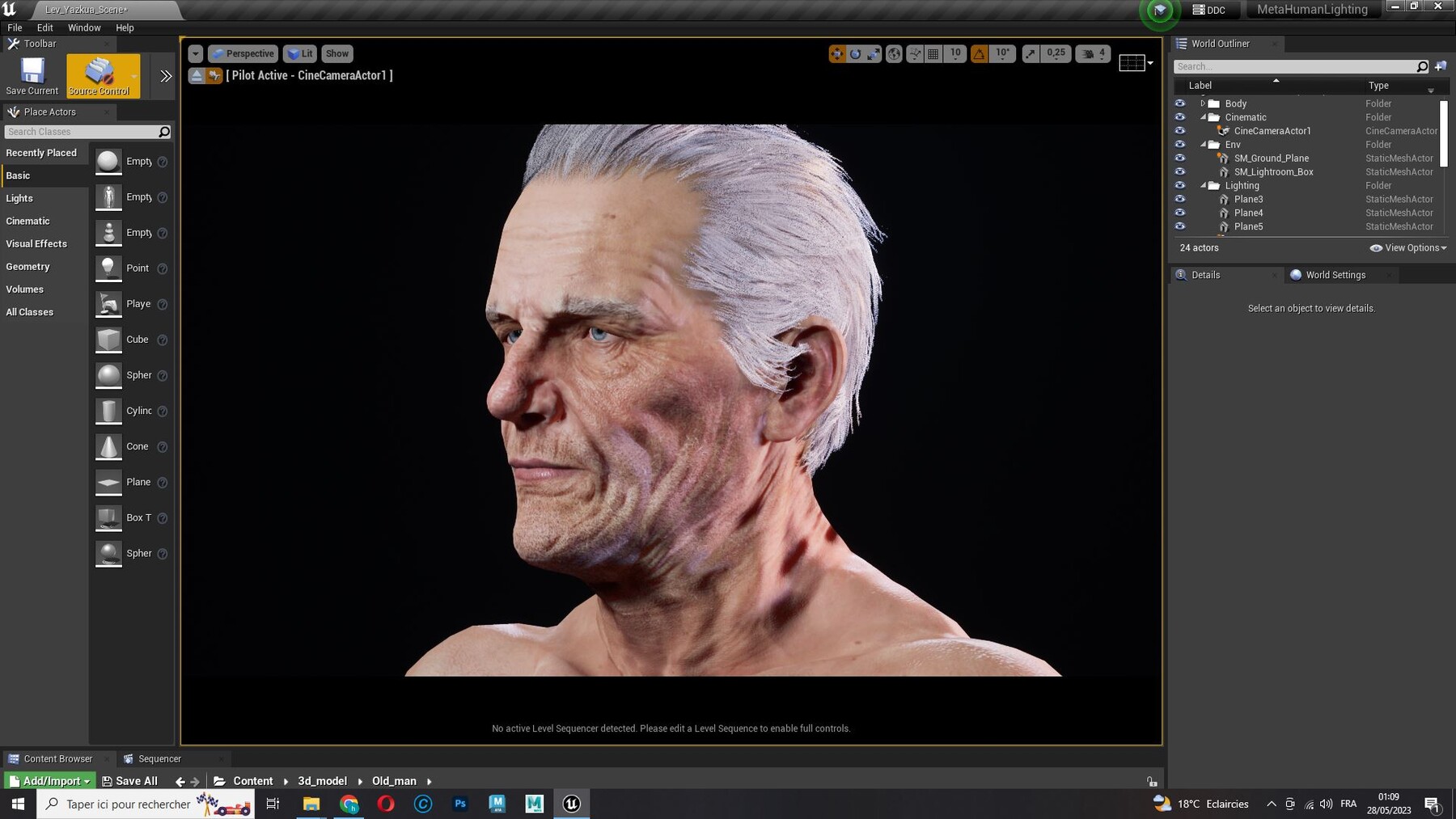 Artstation - Realistic Old Man Low-poly 