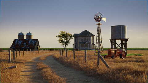 Old Farm 3d Scene