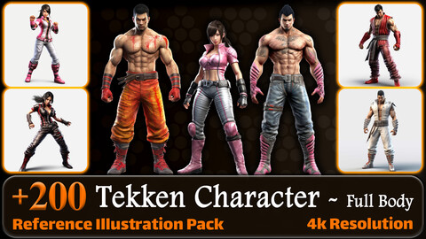 200 Tekken Character (Full Body) Reference Pack | 4K | v.1