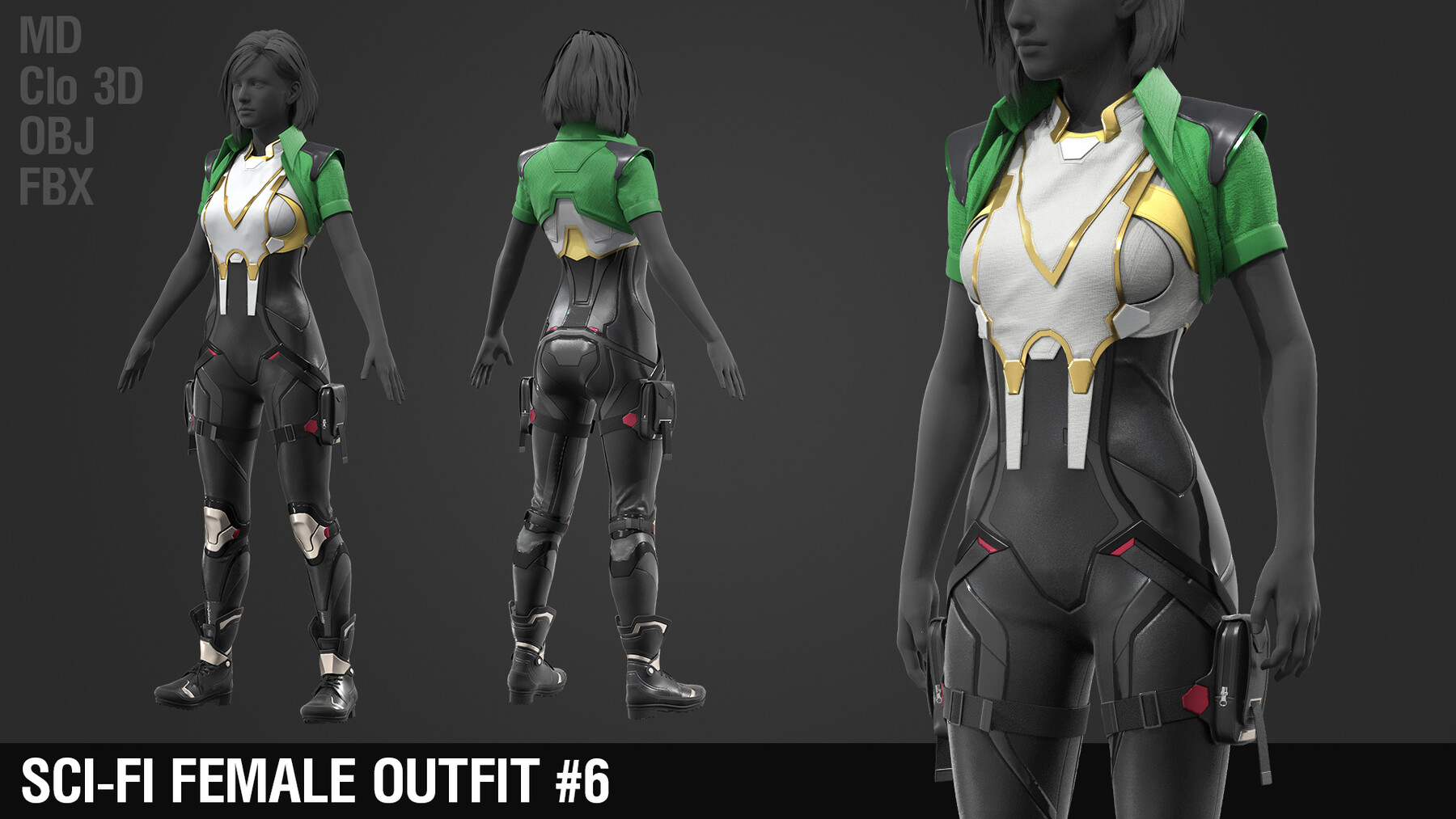 ArtStation - Sci-fi male outfit #1 / Marvelous Designer