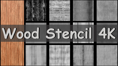 Wood Plank Stencil 4K