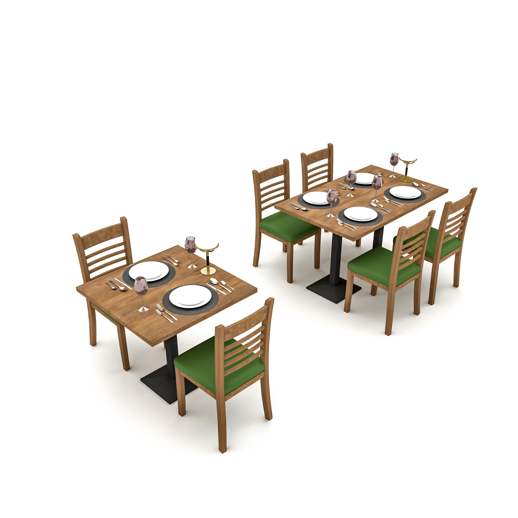 ArtStation - modern restaurant table chair 01 Low-poly 3D model | Game ...