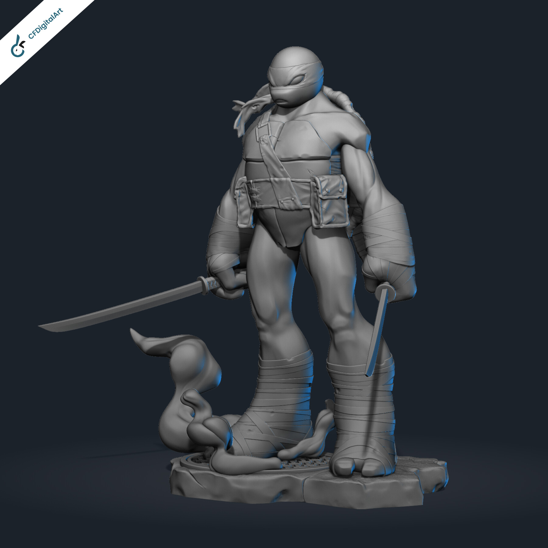 Modello 3D Tartaruga Ninja Leonardo - TurboSquid 2040082