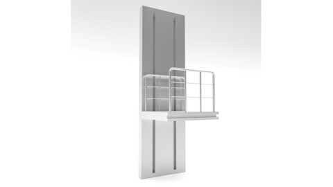 The open elevator Low-poly 3D model