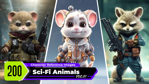 Sci-Fi Animals VOL.01 | 4K Reference Images