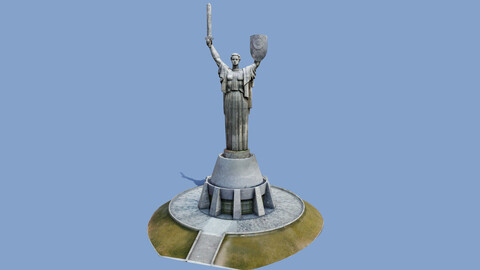 3D - The Motherland Monument - Kyiv, Ukraine - usdz gltf obj
