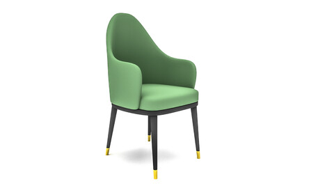 The modern cafe armchair Low-poly 3D model