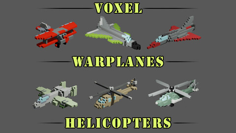 Voxel warplanes and helicopters