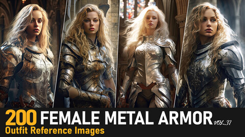 Female Metal Armor VOL.31|4K Reference Images