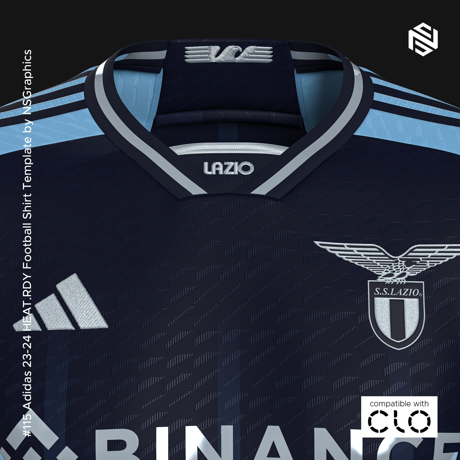 adidas Regista Football Shirt for CLO3D-Marvelous Designer 3D