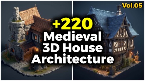 +220 Medieval 3D House Architecture Concept (4K)