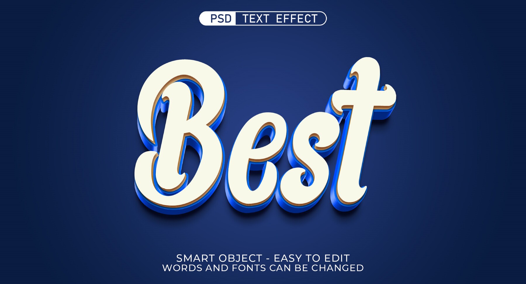 ArtStation - 3D Best. PSD Fully Editable Text Effect. Layer Style PSD ...