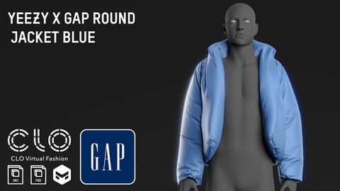 KANYE WEST YEEZY x GAP ROUND JACKET BLUE