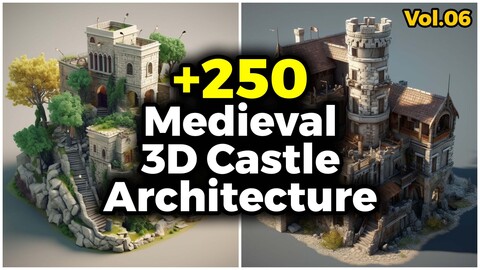 +250 Medieval 3D Castle Architecture Concept (4K)