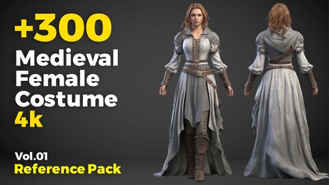 +300 Medieval Female Costume Concept (4K)