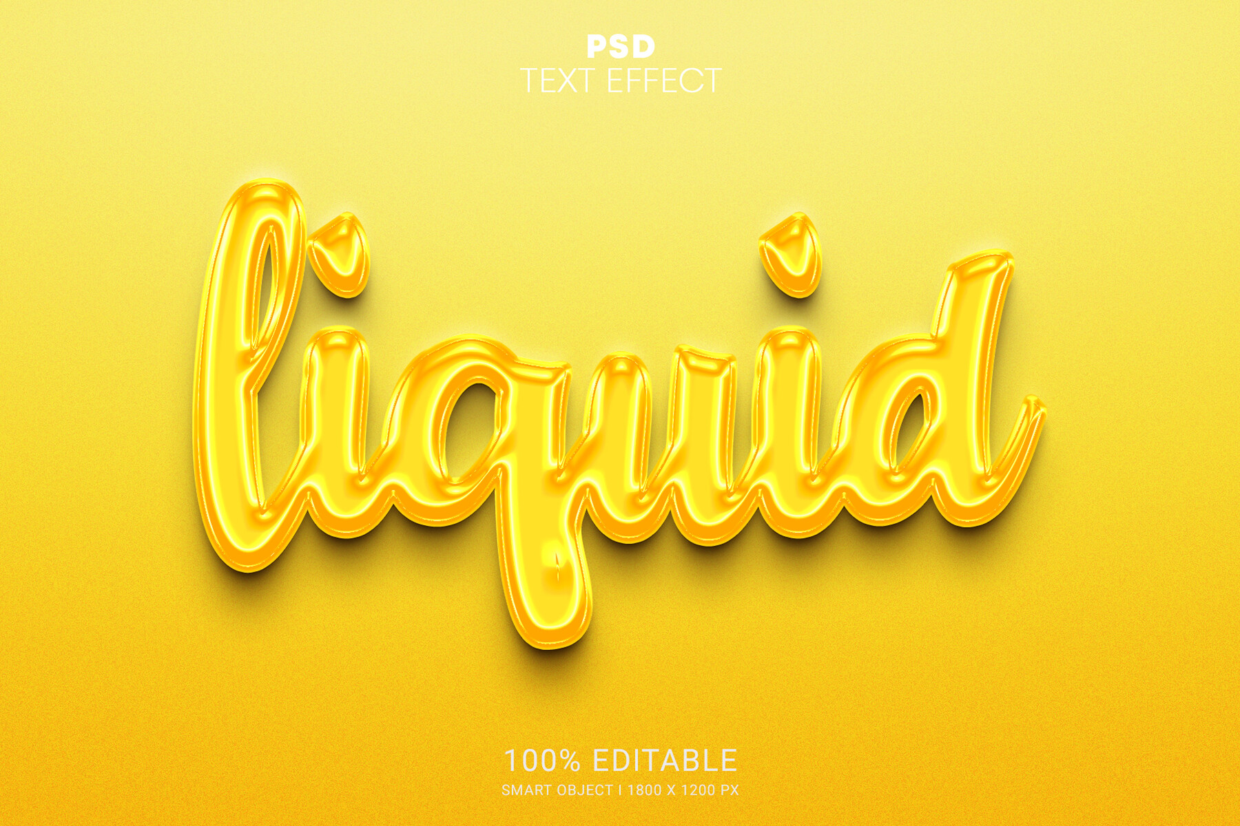 ArtStation - 3D Liquid. PSD fully editable text effect. Layer style PSD ...