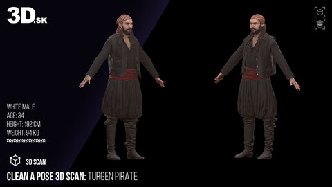 Clean A Pose 3D Scan | Turgen Pirate