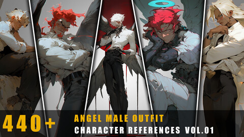 440+ Angel Male Outfit - Character References Vol.01