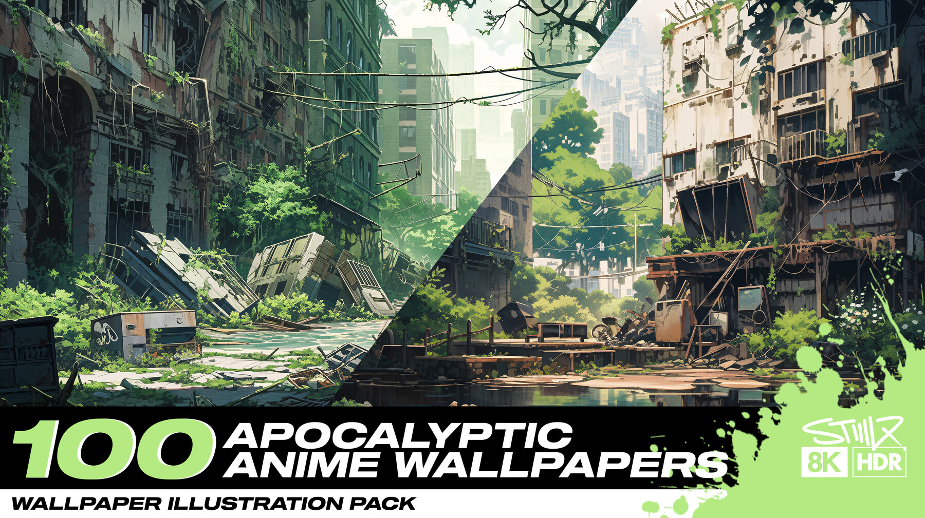 ArtStation - 100 Apocalyptic Anime Wallpaper Illustration Pack Vol.1, 8K  Reference Images