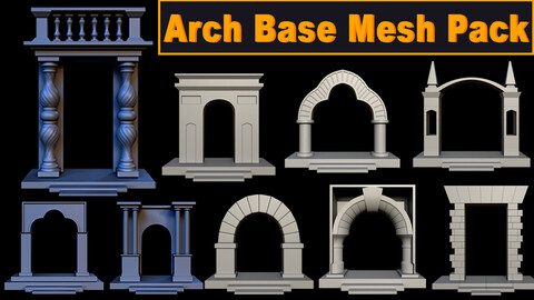 35 Arch Base Mesh Pack