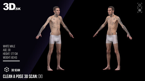 Clean A Pose 3D Scan | Dio Underwear