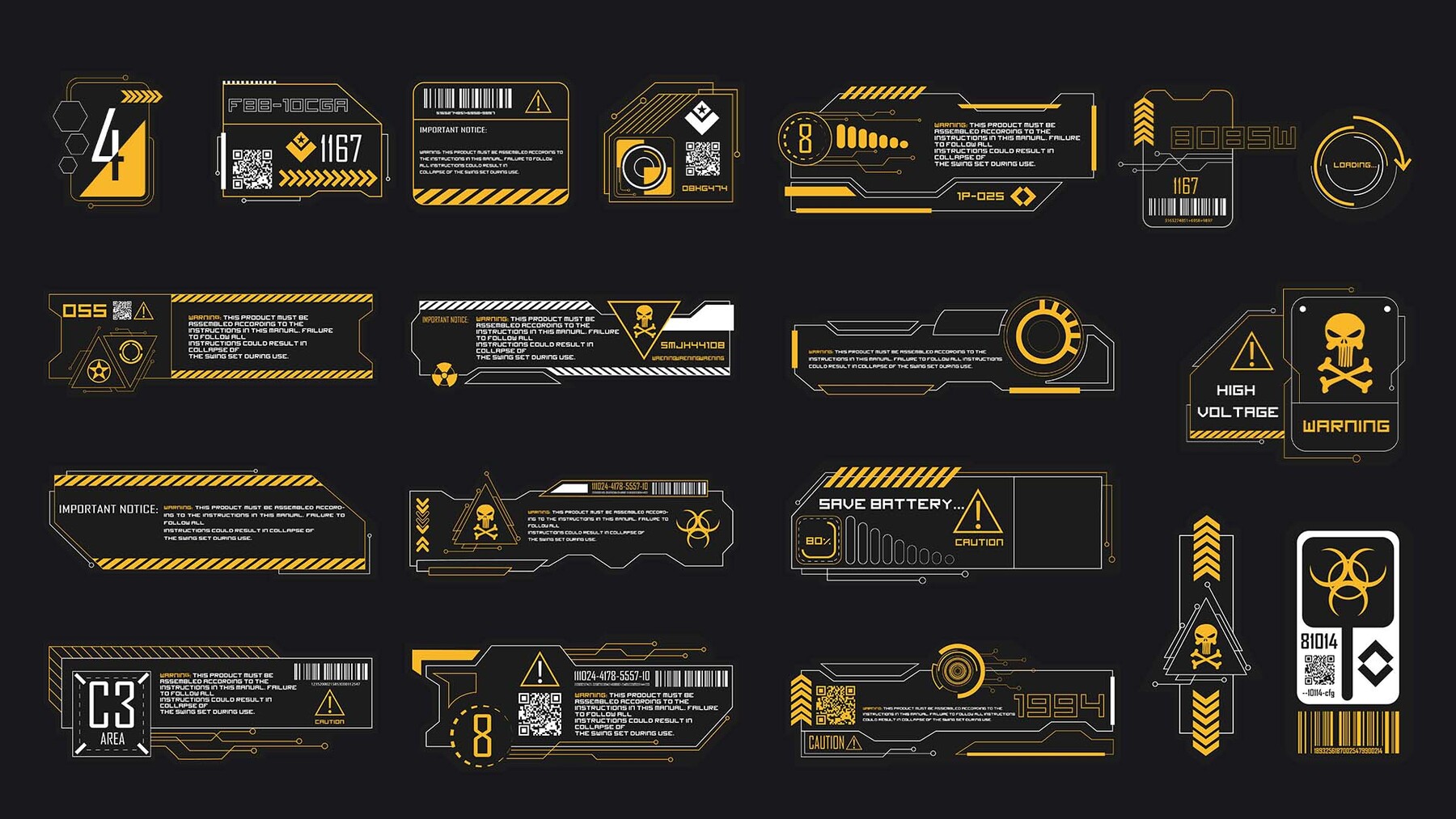 ArtStation - 150 Sci-Fi Decals and Stencils | Brushes