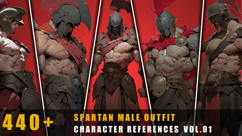 440+ Spartan Male Outfit - Character References Vol.01