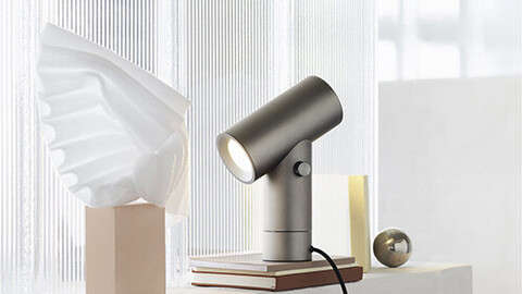 Beam black table lamp